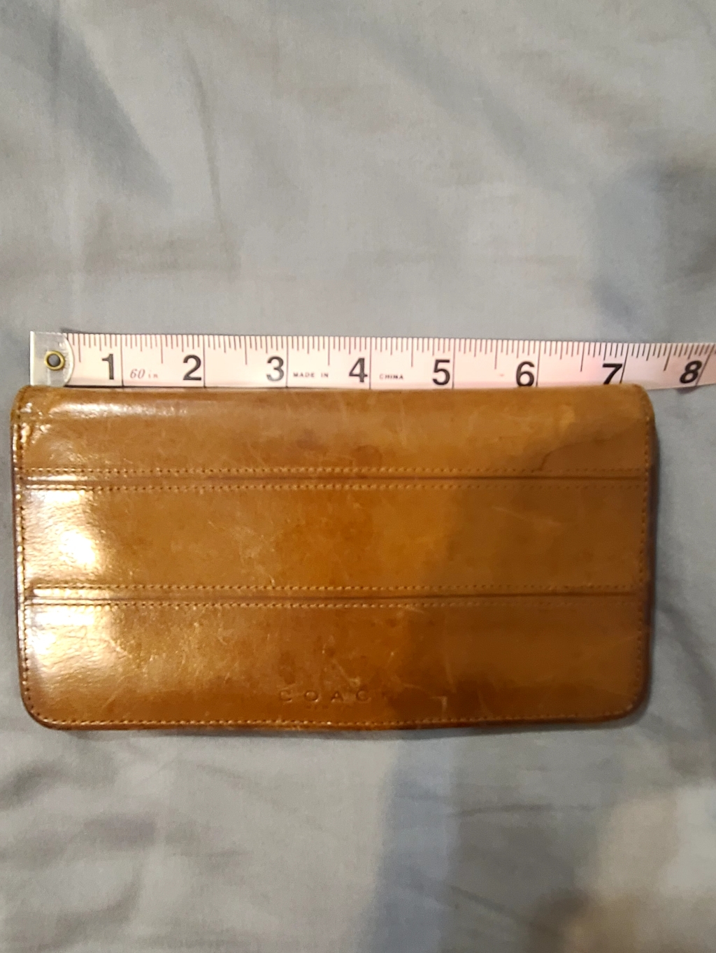 Vintage Coach Wallet With Card Slots And Coin Zipper Pouch